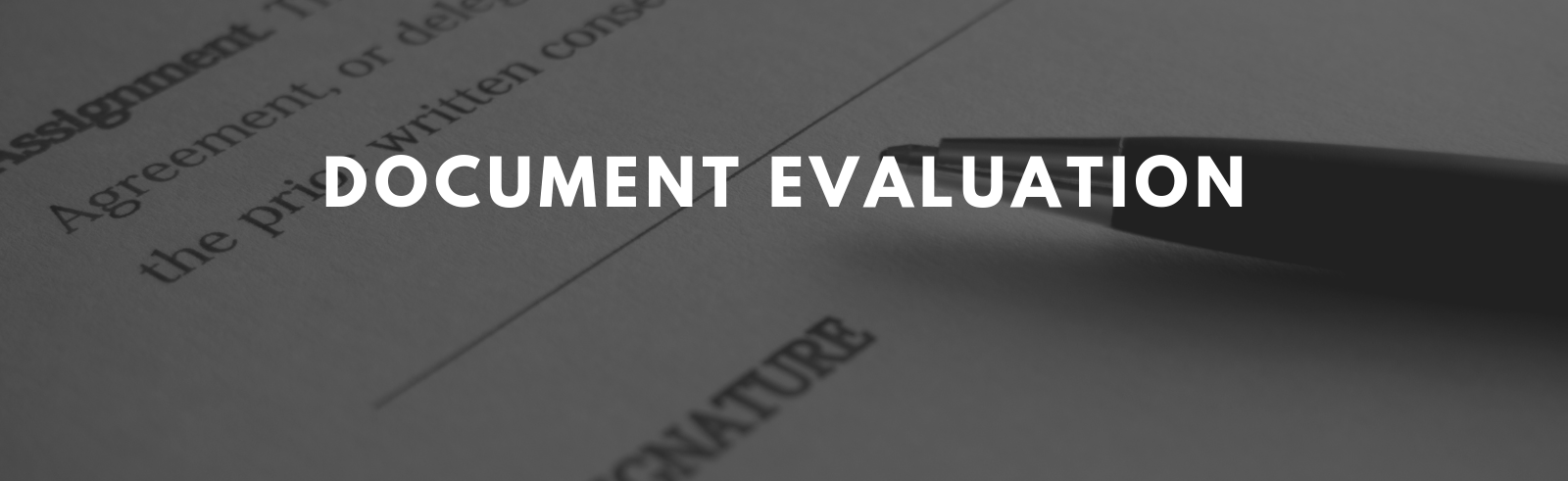 Document Evaluation Page Banner