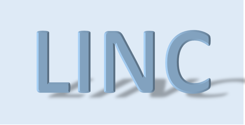 Blue text LINC